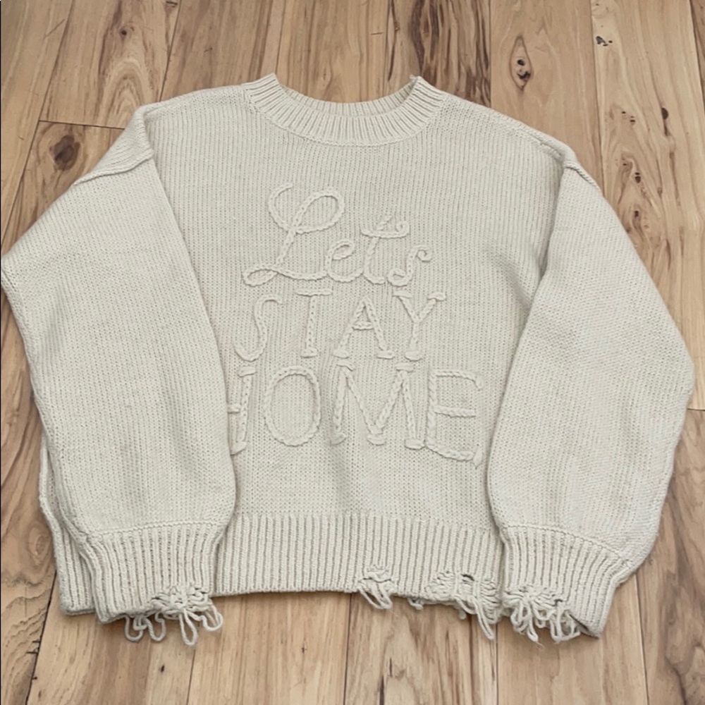 Wild fox “Let’s stay home” sweater